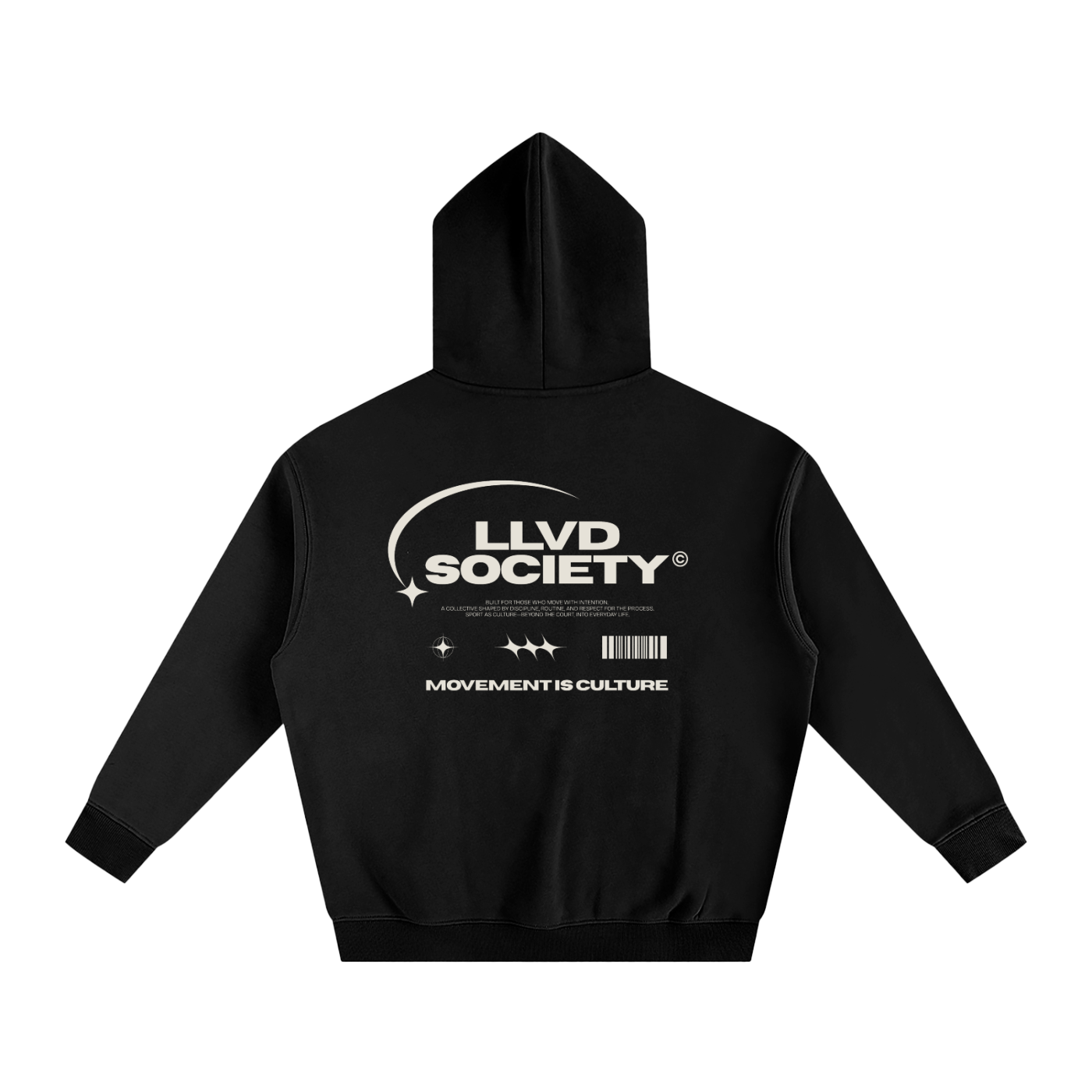 LLVD Society Oversized Fleeced Hoodie
